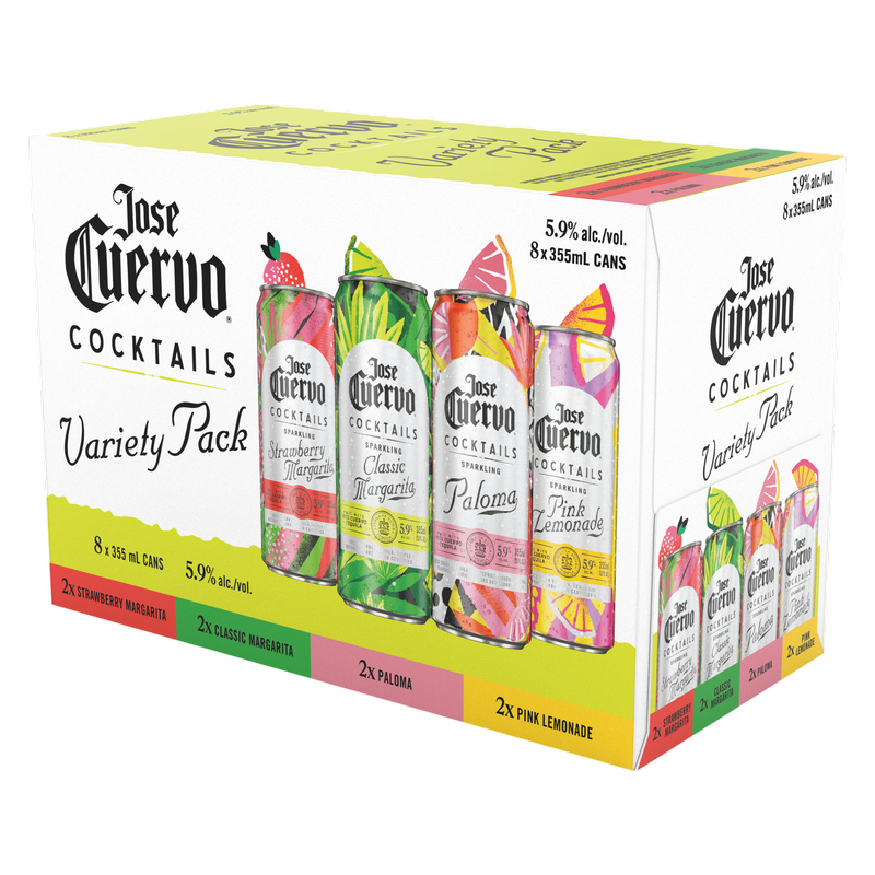 Jose Cuervo Sparkling Cocktail Variety Pack 8pk 12oz Can