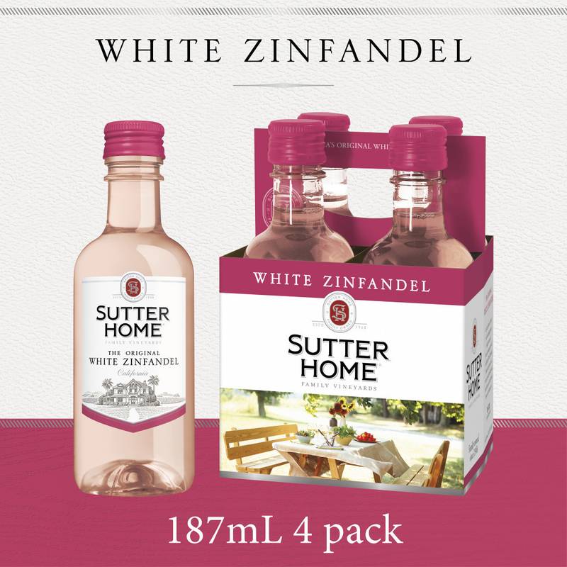 Sutter Home White Zinfandel 4pk 187ml