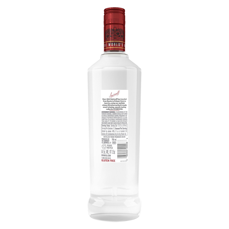 Smirnoff No. 21 Vodka 750ml (80 Proof)