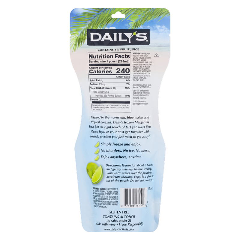 Daily's Frozen Margarita 10 Oz