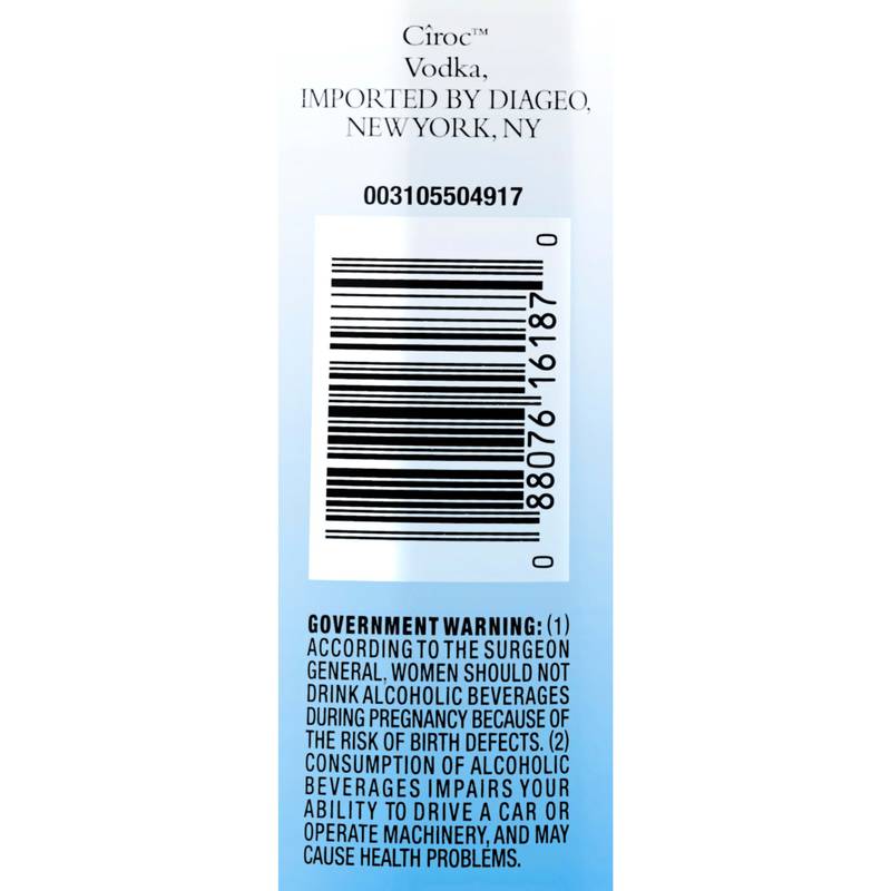 CIROC Ultra-Premium Vodka, 1 L