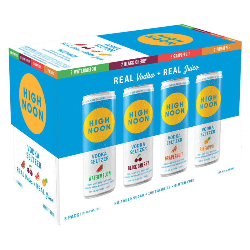 High Noon Vodka Hard Seltzer Variety 8pk 12oz Cans 4.5% ABV
