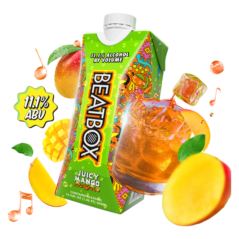 BeatBox Juicy Mango 500ml 11.1% ABV Wine Party Punch