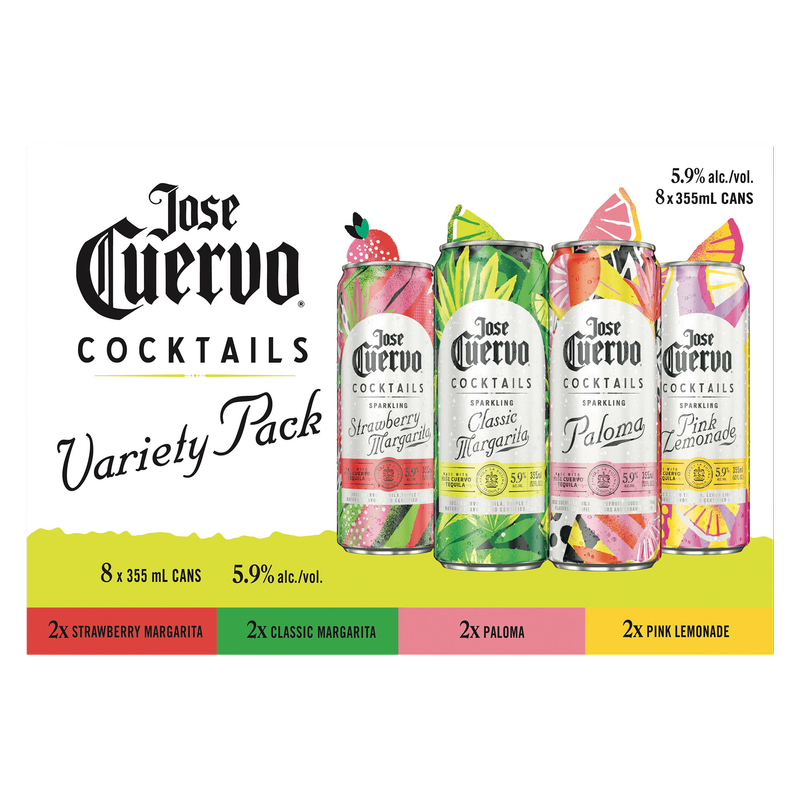 Jose Cuervo Sparkling Cocktail Variety Pack 8pk 12oz Can