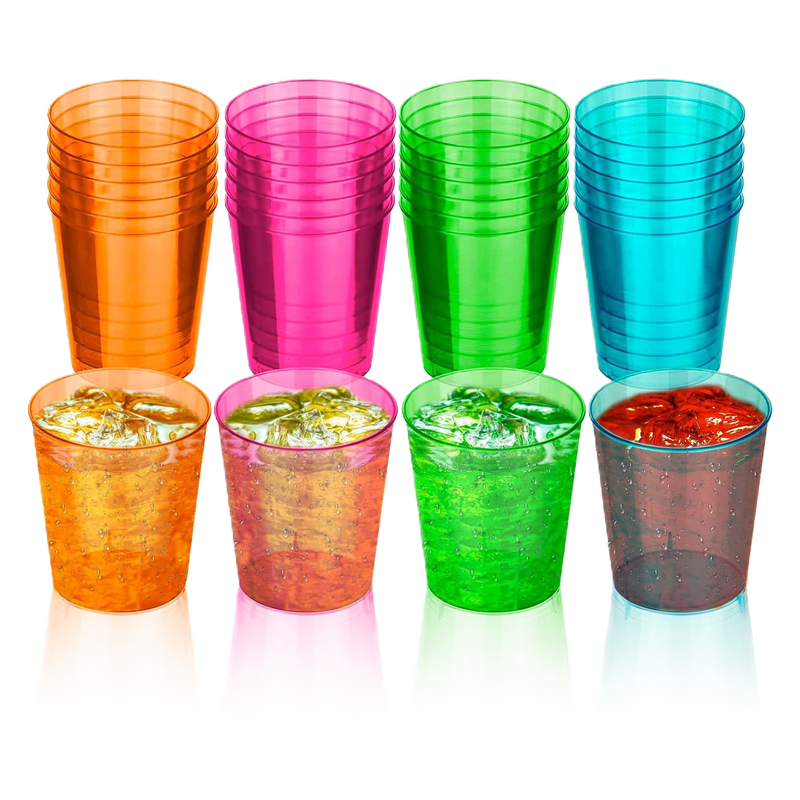 Party Dimensions Neon Colored Plastic 2oz Shot Cups 16ct