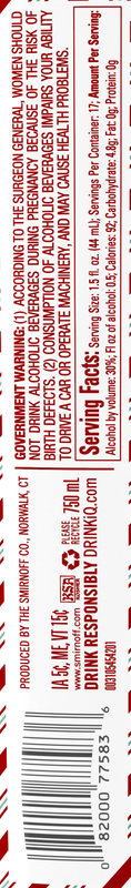 Smirnoff Peppermint Twist Vodka 750ml