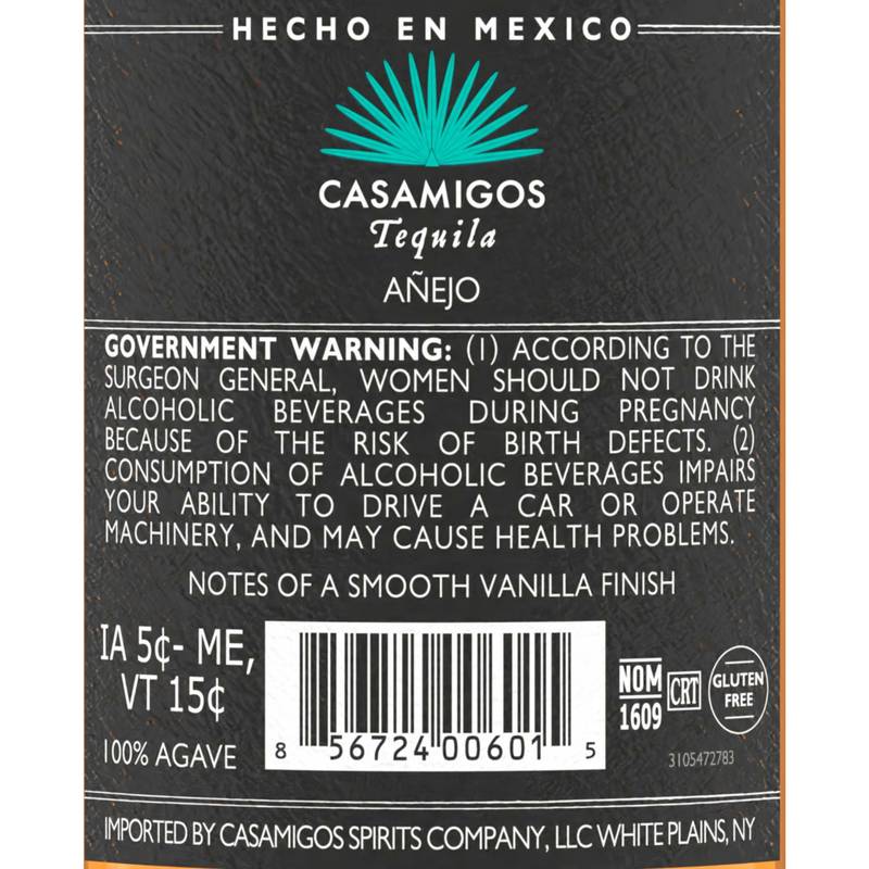 Casamigos Anejo Tequila 750ml (80 proof)