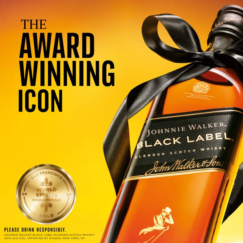 Johnnie Walker Black Label Scotch 750ml (80 Proof)