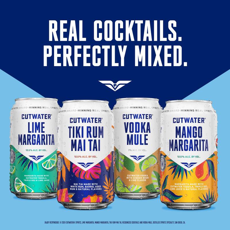 Cutwater Tequila Peach Margarita 4pk 12oz 10% ABV