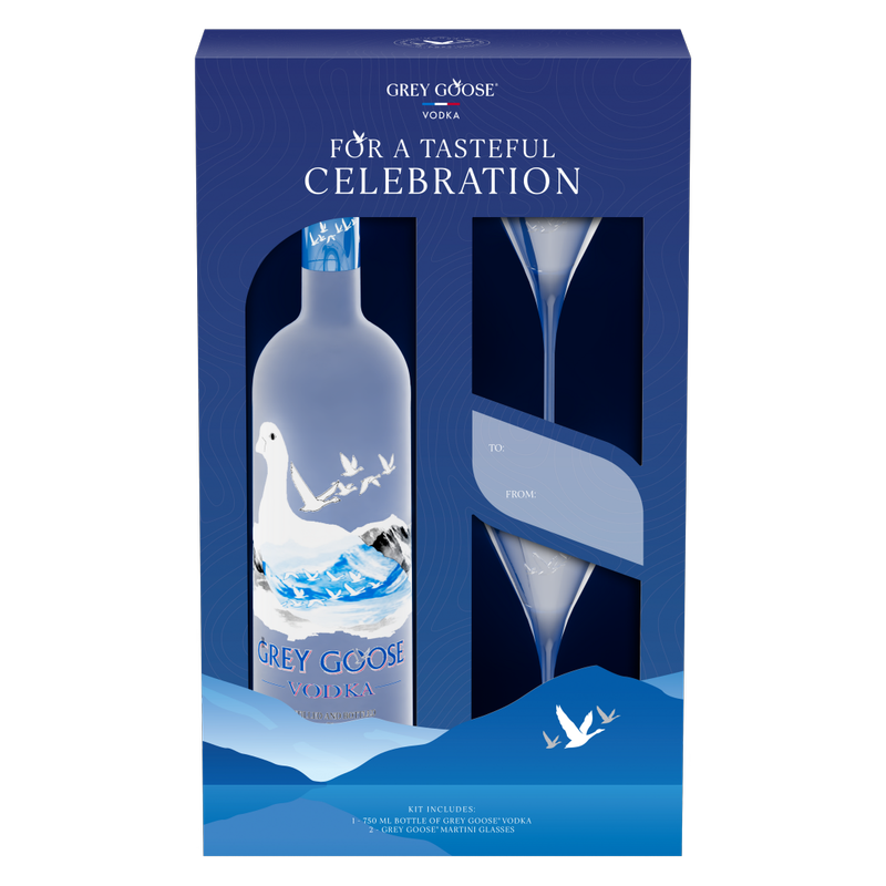Grey Goose Vodka Gift Set 750ml (80 Proof)