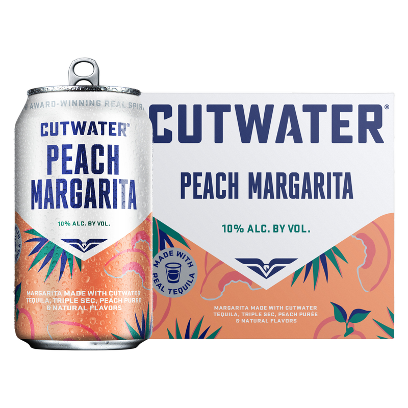 Cutwater Tequila Peach Margarita 4pk 12oz 10% ABV