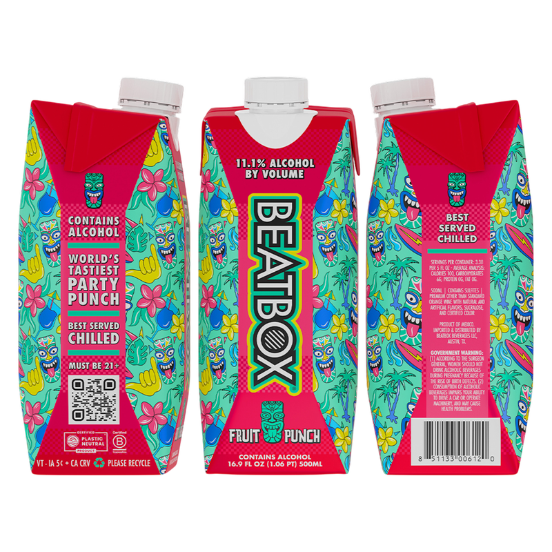 BeatBox Fruit Punch 500ml 11.1% ABV Wine Party Punch