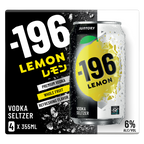 Suntory -196 Lemon RTD 4pk 355ml Can 6% ABV