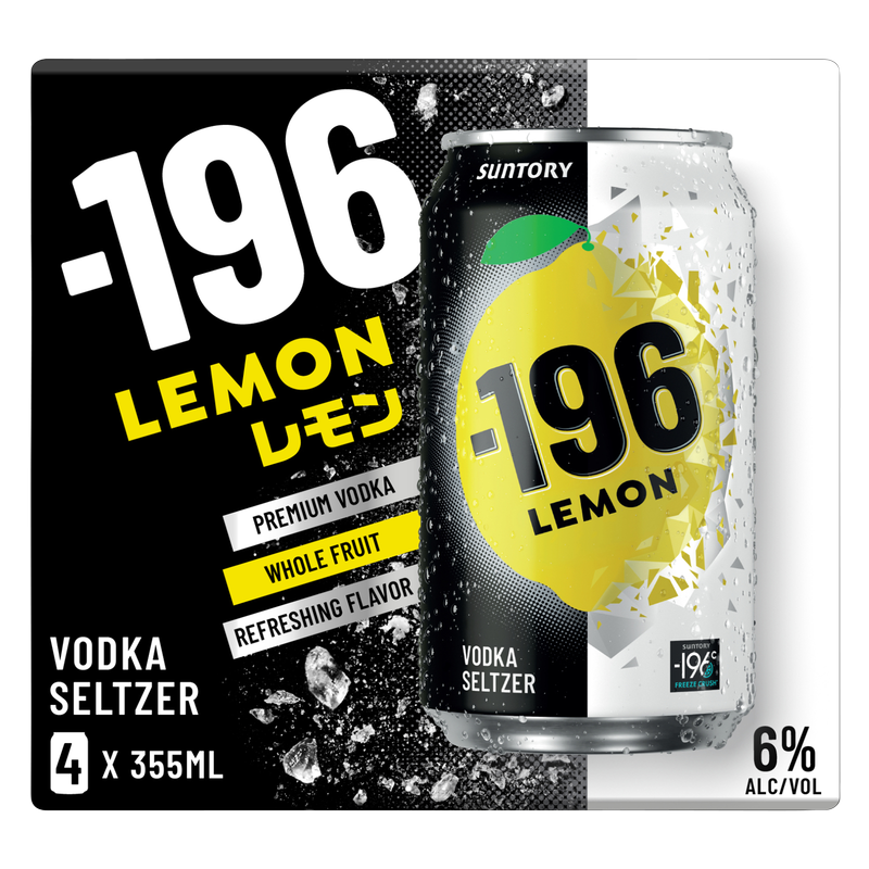 Suntory -196 Lemon RTD 4pk 355ml Can 6% ABV