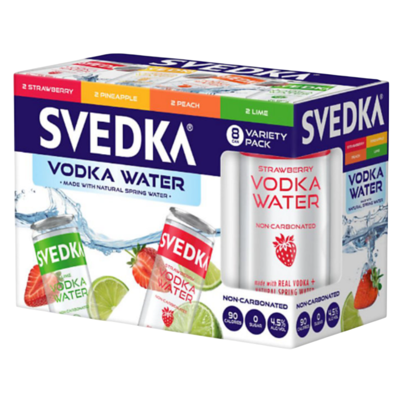 Svedka Vodka Water Variety 8pk 12oz Can