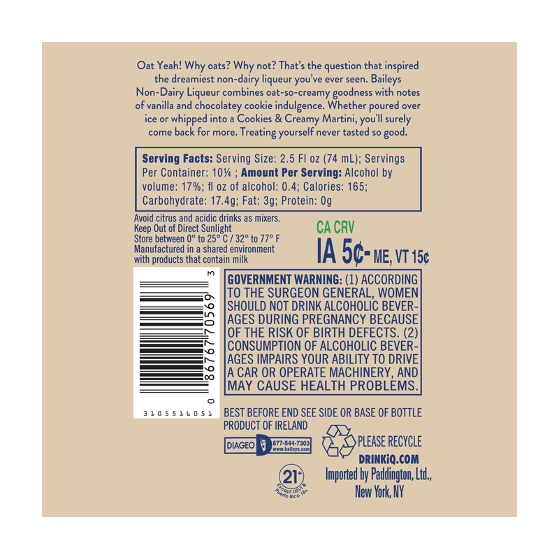 Bailey's Cookies & Cream 750ml Bottle