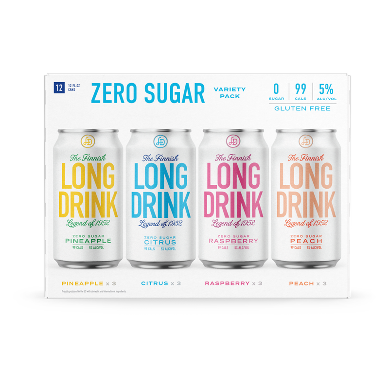 Long Drink Zero Sugar Variety 12 Pack 12oz Can 5% ABV