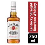 Jim Beam Bourbon Whiskey 750ml (80 Proof)