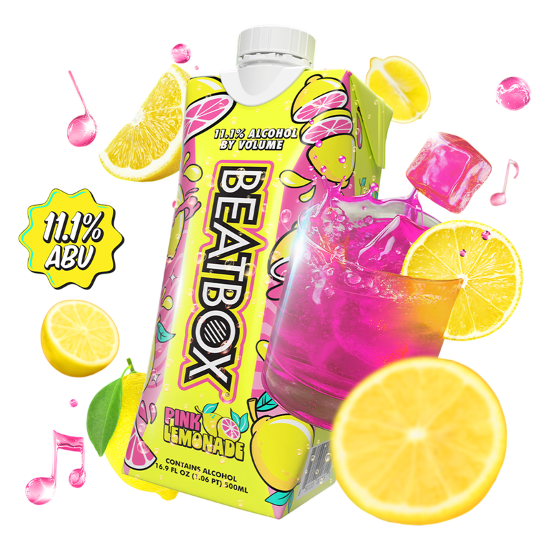 BeatBox Pink Lemonade 500ml 11.1% ABV Wine Party Punch