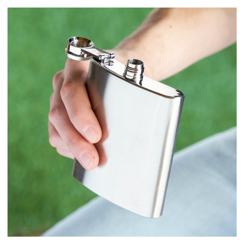 True Stainless Steel Flask with Funnel 6oz