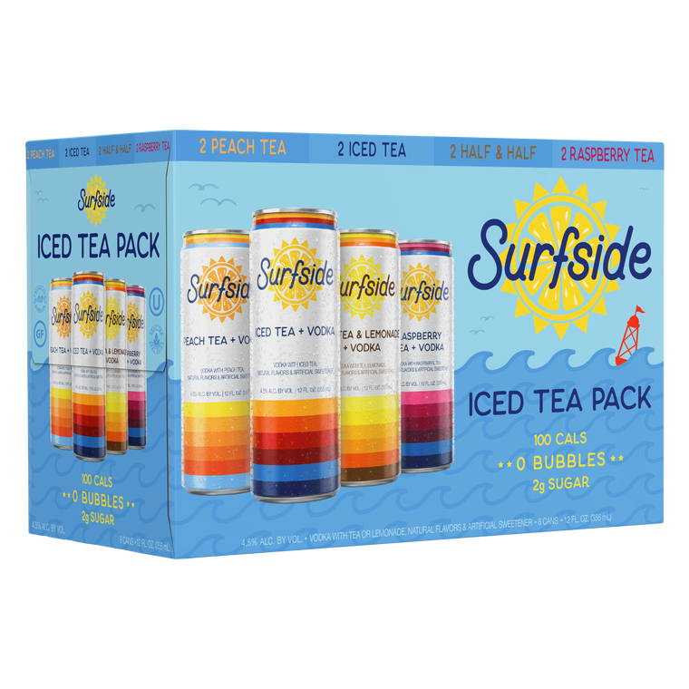 Surfside Iced Tea Variety 8pk 12oz 4.5% ABV