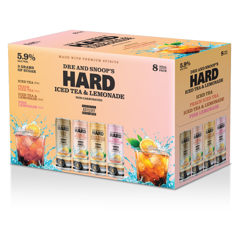 Dre & Snoop's Hard Tea and Lemonade Variety Pack 8pk 355ml Can