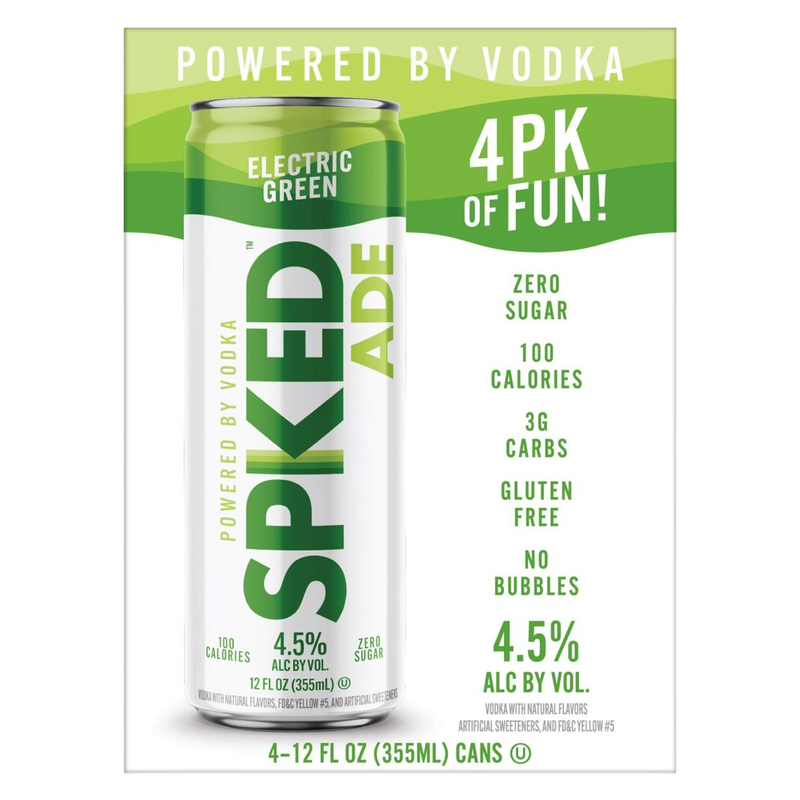 SpikedAde Electric Green 4pk 12oz Can