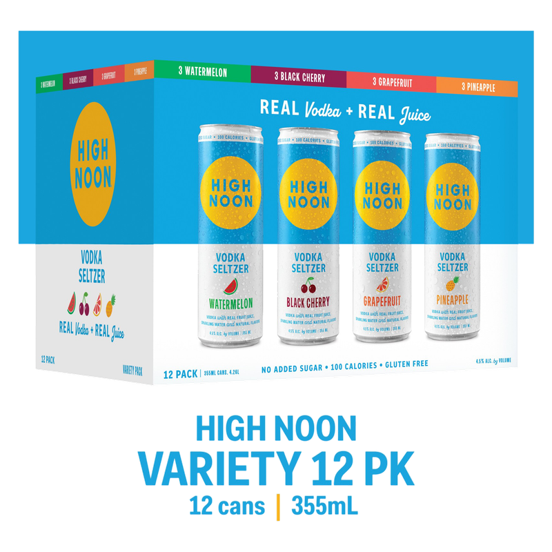 High Noon Vodka Hard Seltzer Variety 12pk 12oz Can 4.5% ABV