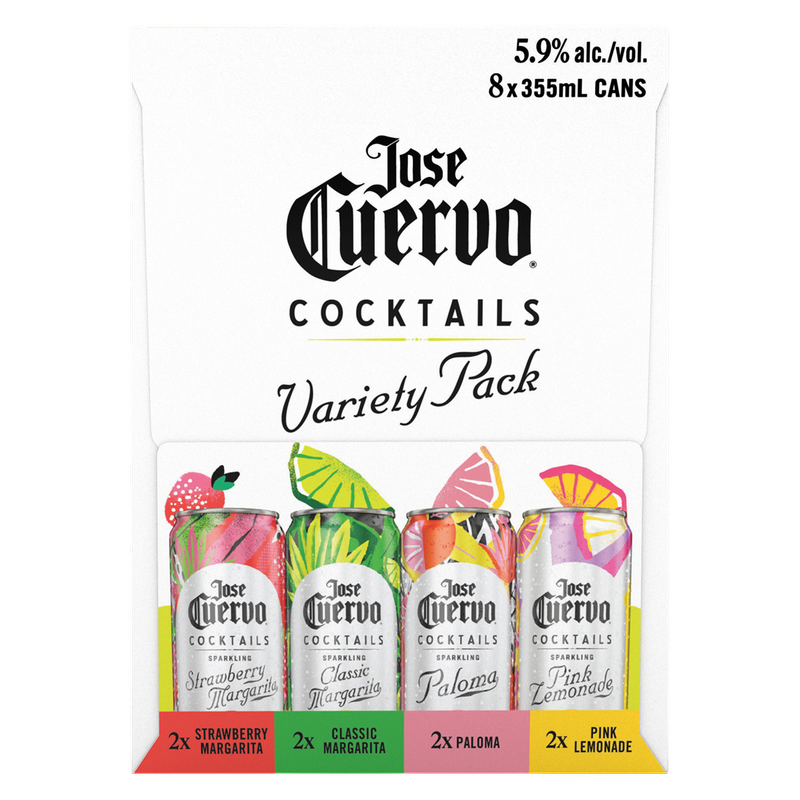Jose Cuervo Sparkling Cocktail Variety Pack 8pk 12oz Can
