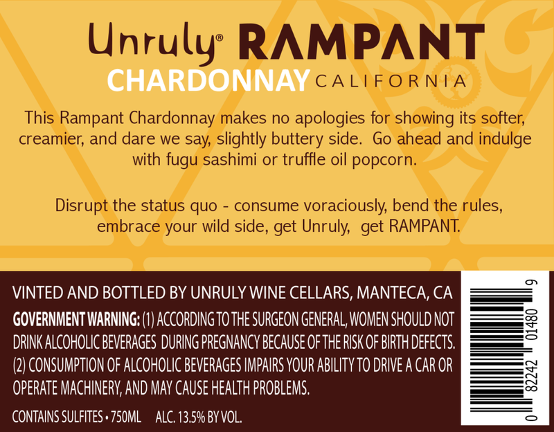 Unruly Rampant Chardonnay 750ml