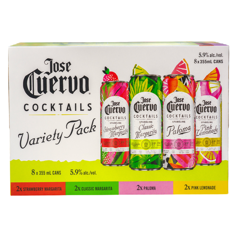 Jose Cuervo Sparkling Cocktail Variety Pack 8pk 12oz Can