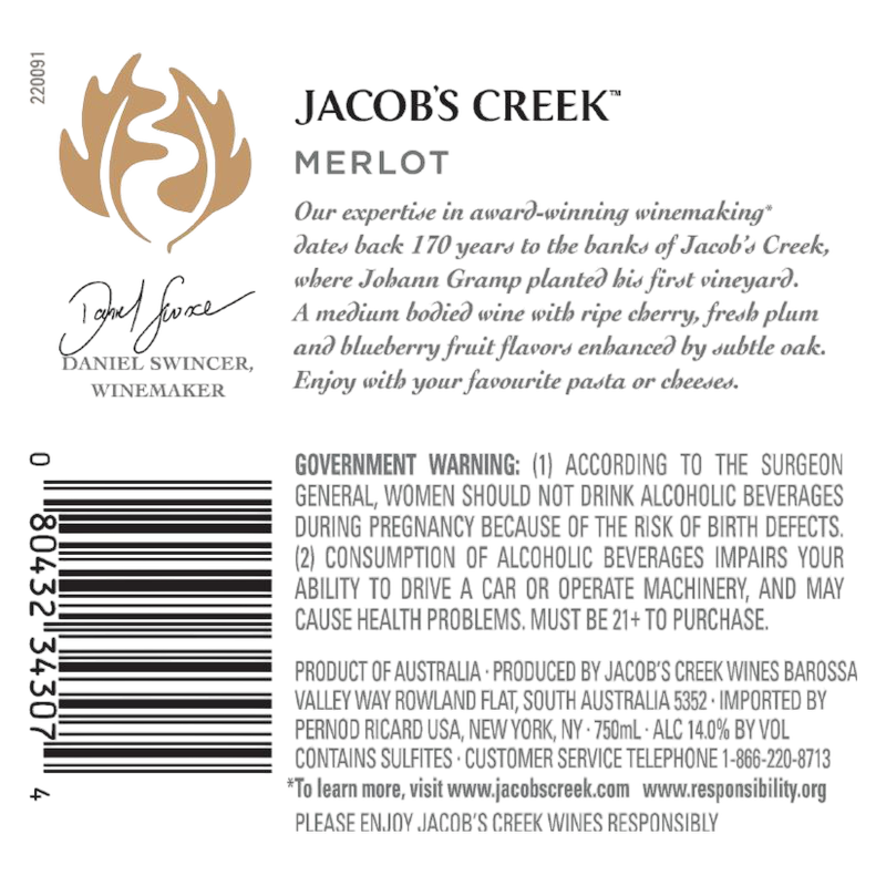 Jacobs Creek Merlot 750ml