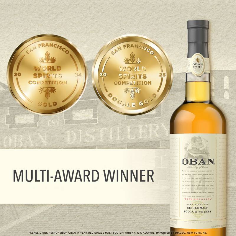Oban 14 Year Old Single Malt Scotch Whisky 750 mL (86 Proof)