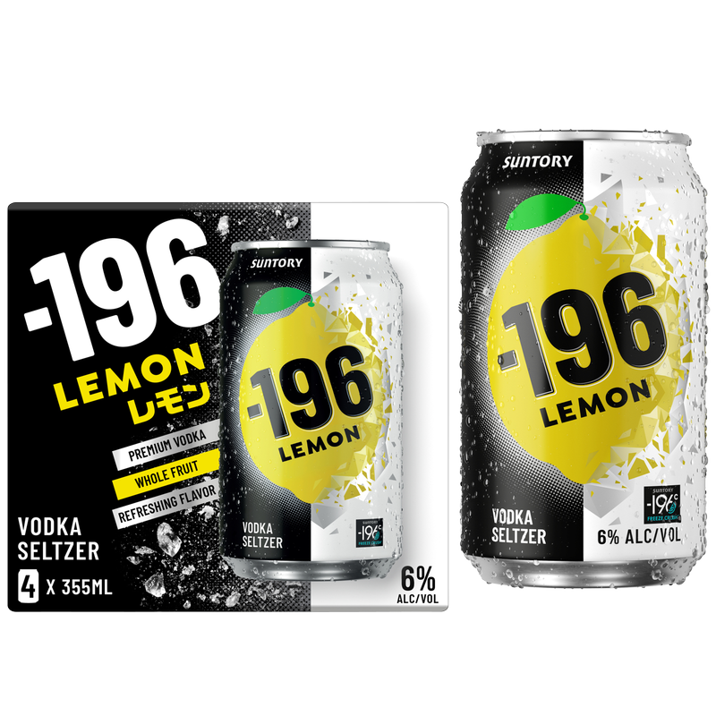 Suntory -196 Lemon RTD 4pk 355ml Can 6% ABV