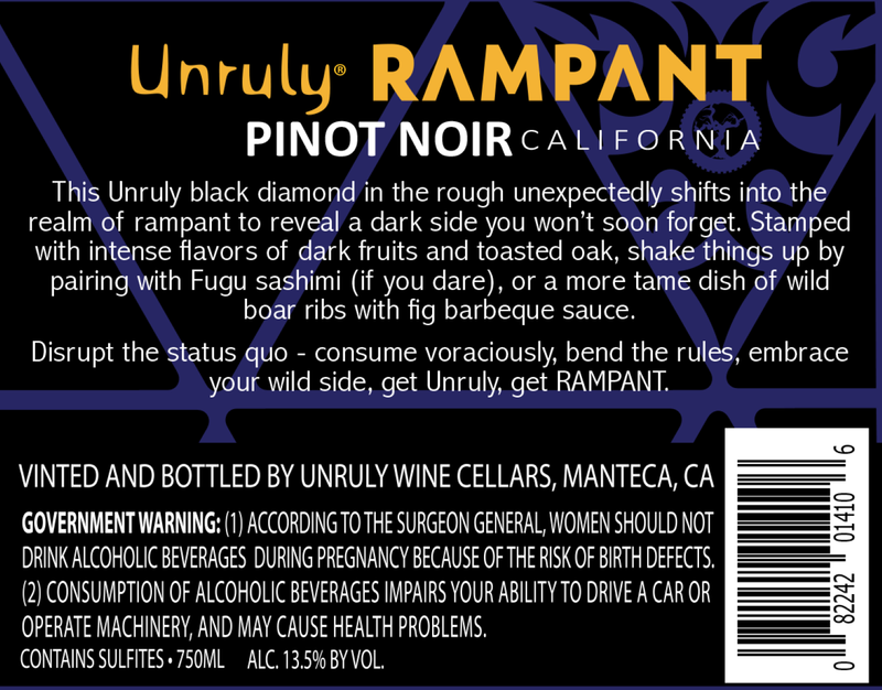 Unruly Rampant Black Pinot Noir 750ml