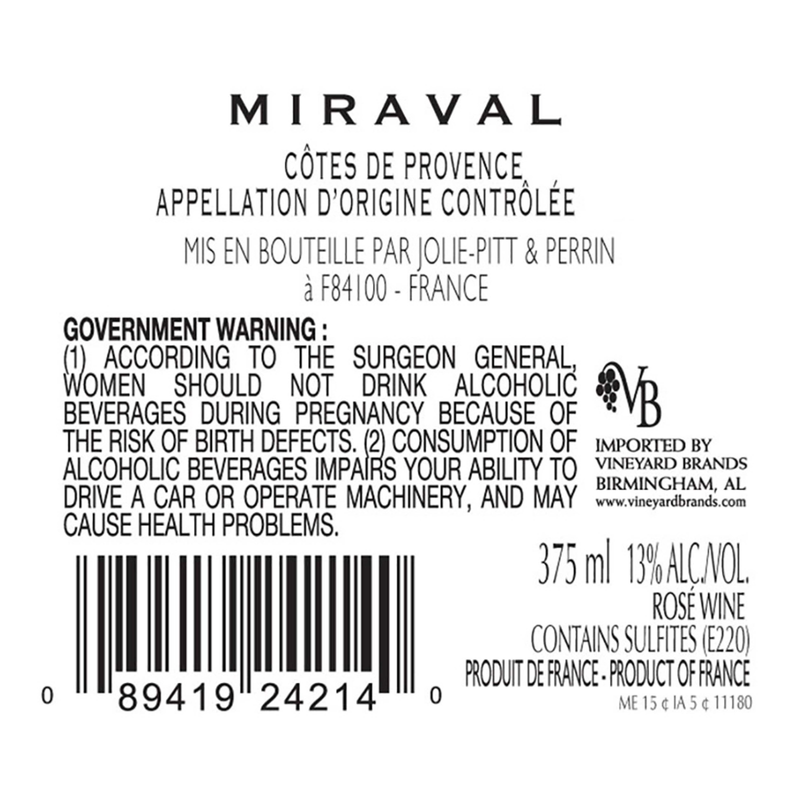 Miraval Rose 375ml