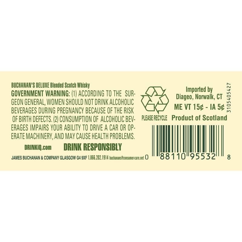 Buchanan's DeLuxe Aged 12 Years Blended Scotch Whisky, 750ml (80 Proof)