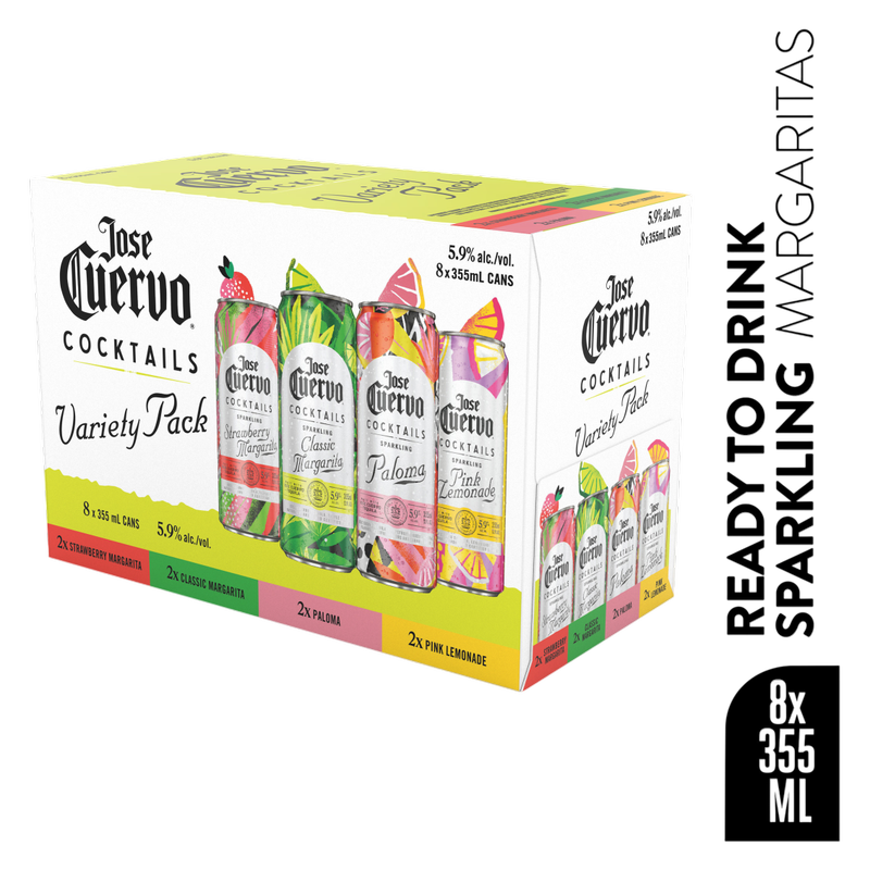 Jose Cuervo Sparkling Cocktail Variety Pack 8pk 12oz Can