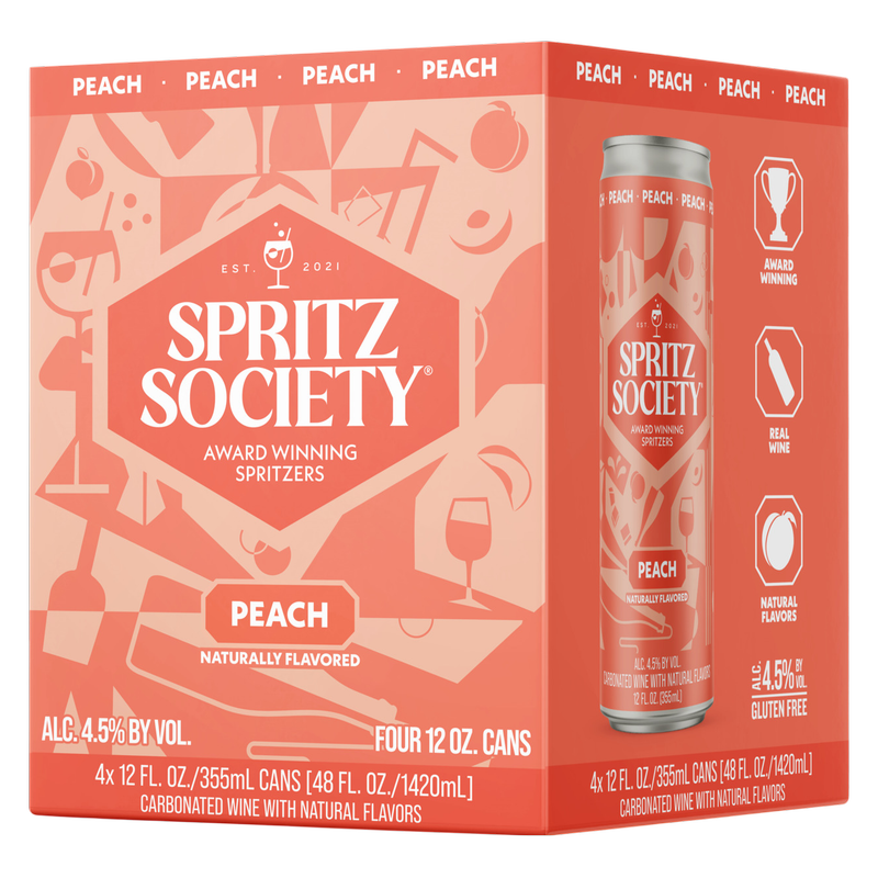 Spritz Society Peach 4pk 12oz Cans 4.5% ABV