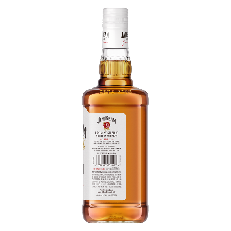 Jim Beam Bourbon Whiskey 750ml (80 Proof)
