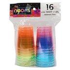 Party Dimensions Neon Colored Plastic 2oz Shot Cups 16ct