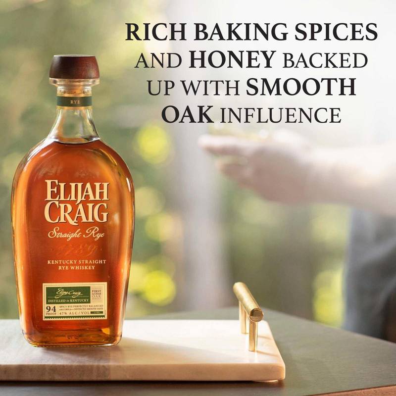 Elijah Craig Straight Rye Whiskey 750ml (94 proof)